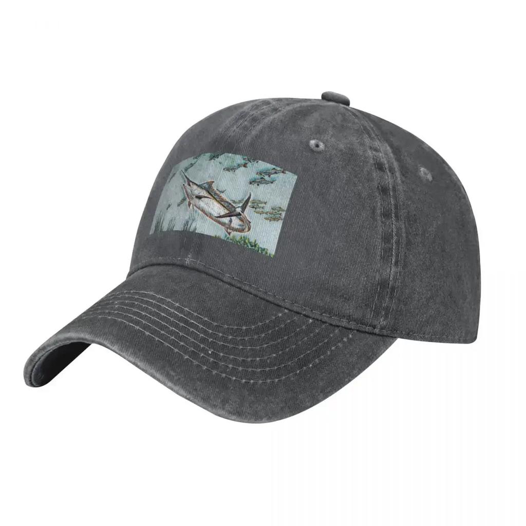 Marlin fish hunt Baseball Cap Trucker Cap custom Hat Beach Unisexs Tennis Women's