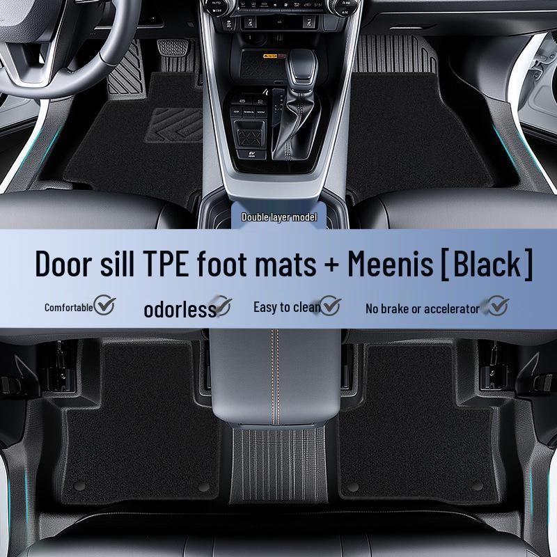 Yongjue TPE Full Coverage Floor Mats for RAV4 - Stylish Car Interior Decor