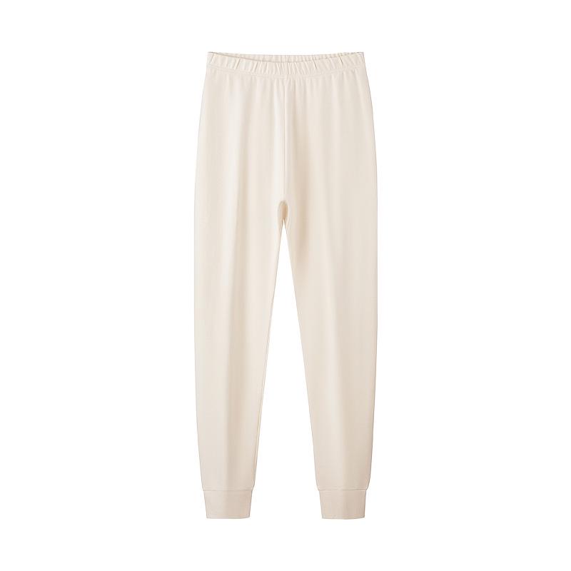 Reine Baumwollflanell Damen Dünne Einfarbige Antibakterielle Warme Basisschicht Hose - 2025 Herbst/Winter Kollektion