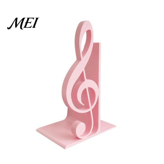 Elegant Music Symbol Display 3D Printed Treble Clef Bookends, Note Shelf Organizer, Non-Slip Modern Bookend Practical Desk Accessory with Stable