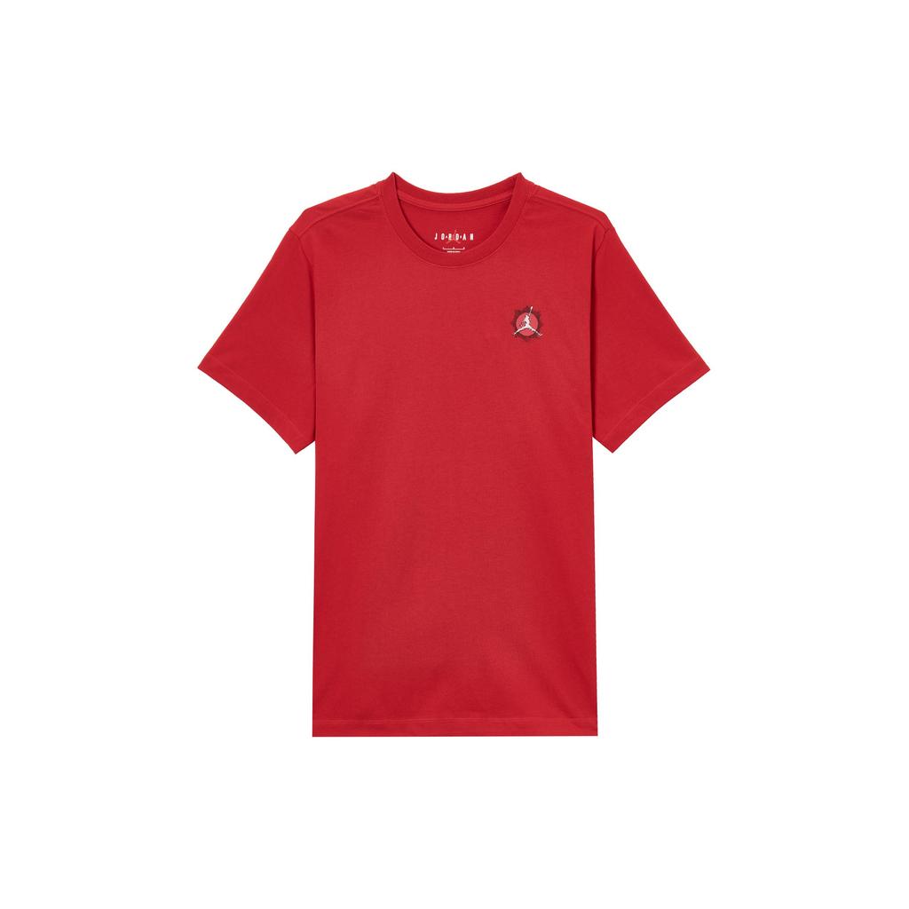 Jordan BRAND T Shirts Men's Red Crew Neck Moderate Straight Fit IB7529-687