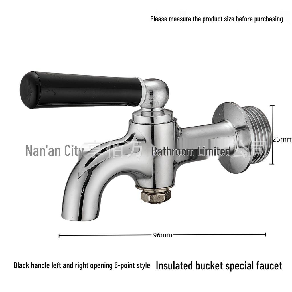 High-Temperature Electric Water Heater Faucet for Insulated Soy Milk/Milk Tea Bucket (3/8", 1/2", 3/4" Copper)