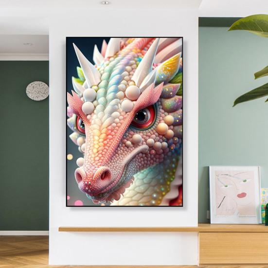 1 Rhinestone Canvas Drill Painting with Set Dragon Tools 5D Full Drill
