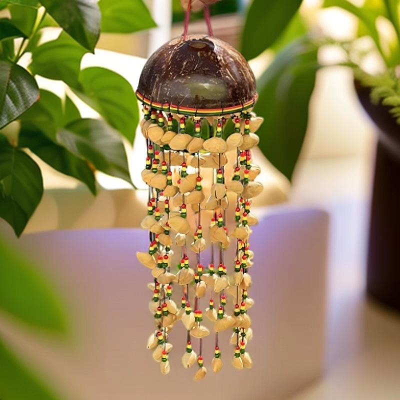 Coconut Shell Oleander Wind Chime Fruit Shell Handicraft Wind Chime Ethnic Style Window Decoration Exotic Household Goods