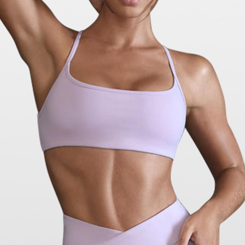 Women's Sports Bra Padded Cross Back Backless Sports Bra For Yoga Fitness