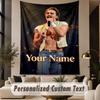 Tapeçaria com Estampa de Texto Personalizado Padrão Benson Boone Grande Pendurado na Parede Decoração de Quarto Interno