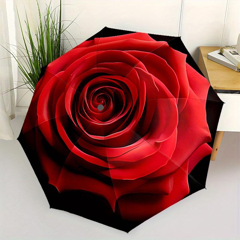 Red Rose Luxury Fragrance Candle - Premium Scented Home Decor Gift Umbrella Day Gift Y300