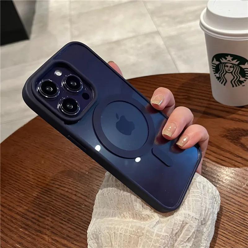 Luxury Magnetic Shockproof Phone Case For iPhone 16 15 14 13 12 11 Pro Max Mini Plus For Magsafe Wireless Charge Cases Cover