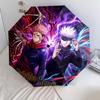 1 PC Automatic Folding Umbrella - Jujutsu Kaisen Pattern Portable Foldable Design With 8 Ribs Christmas Birthday Gifts