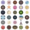 60Pcs Mandala Flowers Yoga Cartoon Graffiti Stickers Decals Decoration Diy Skateboard Notebook Phone Laptop Cute Sticker