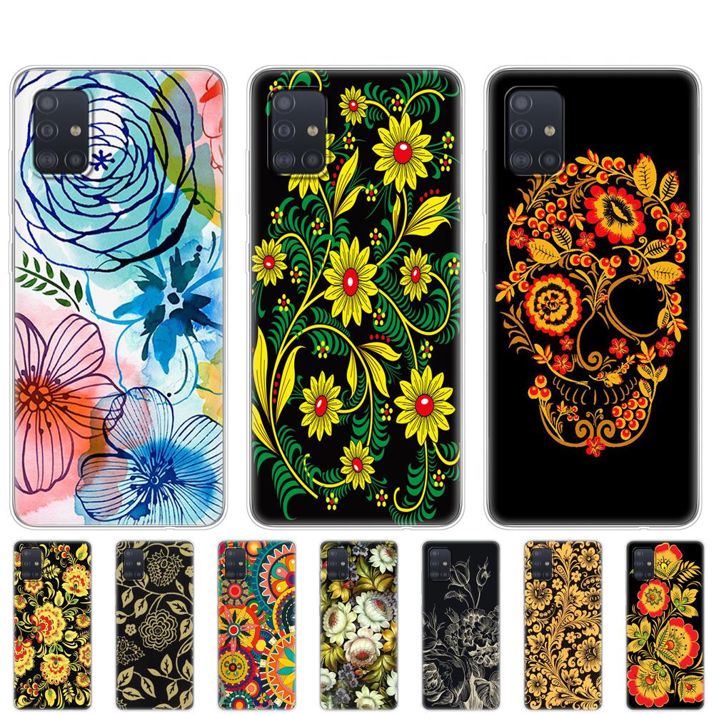 

Case For samsung galaxy A31 A41 A51 A71 A01 A81 A91 A11 A30S A20S A21S A50S M11 M21 M31 M30S M40S Khokhloma Russian Flower