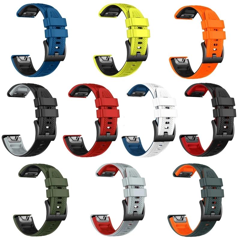 22 26mm Sport-Armband für Garmin Approach S70/Fenix 7X 6X 5X 7 6 5 Armband Descent Mk3i 51mm/Epix Silikon Quickfit Armband