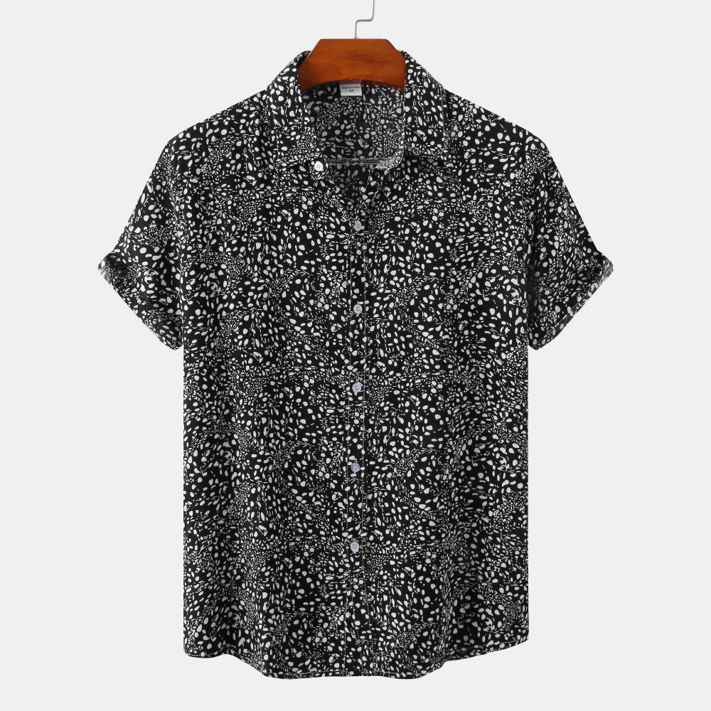 Summer Hawaiian Short Sleeve Printed Vintage Shirt Men's Loose And Breathable Oversized Clothing Luxury Y2k Normal Shirt