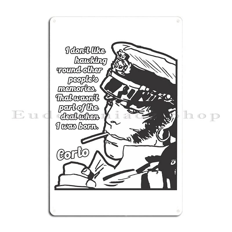 

Corto Maltese Kissing Girl Sweet Couple Hugo Pratt Comic Hero Love Affair Metal Plaque Customized Wall Cave Bar Tin Sign Poster 30x40cm(11.8x15.7inch)