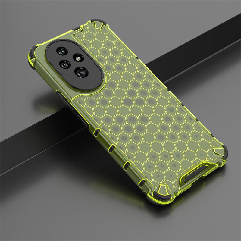 For Honor 200 Case Honor 200 Cover Bumper Luxury Honeycomb Shockproof TPU Armor PC Silicone Protector Phone Back Cover Honor 200