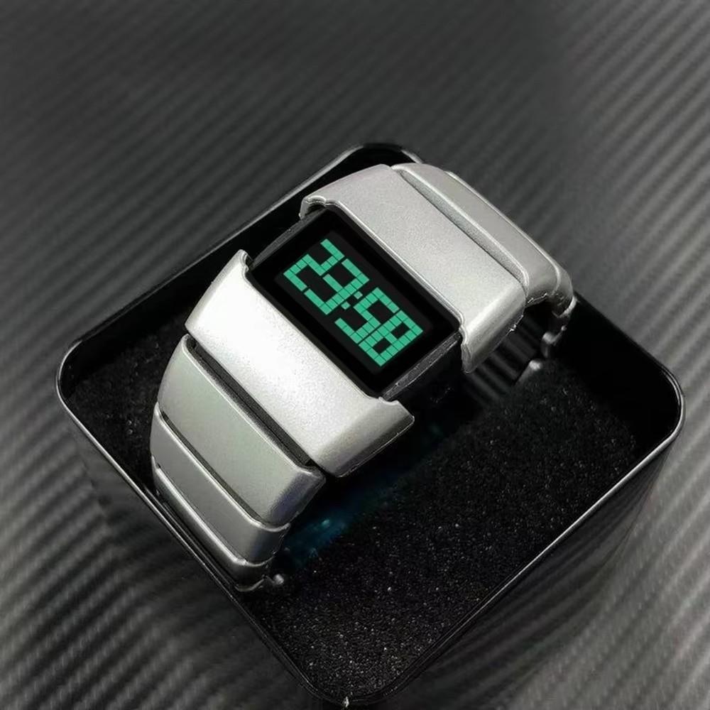 Stainless Steel LED Electronic Watch Plastic Wristwatch Fashion Sports Watch Daily Wear