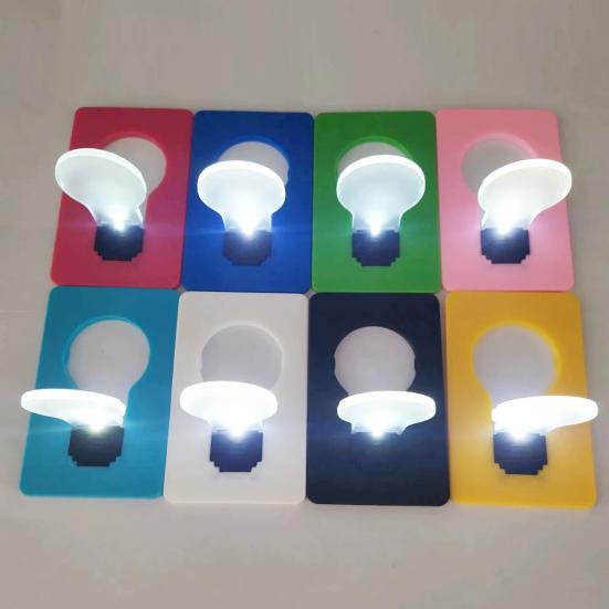 Energy Saving Folding LED Card Light Pocket Card Lamp Battery Powered Easy To Carry Mini Portable Night Lamp