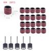 20PCS Sanding Drum 40/80/120/150/240/320Grit Sanding Drum Ring With Rod Abrasive Rotary Grinding Head With Extension Rod