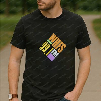 WHFS 99.1 FM, Washington, DC Retro Radio Station - Short-Sleeved Men's and Women's Shirts, Com