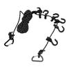 Portable Travel Clothesline Adjustable 16.4ft Length Clothes Drying Rope Windproof 5m Clothesline with Hooks for