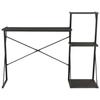 VidaXL Bureau avec étagère Noir 116x50x93 cm 20288