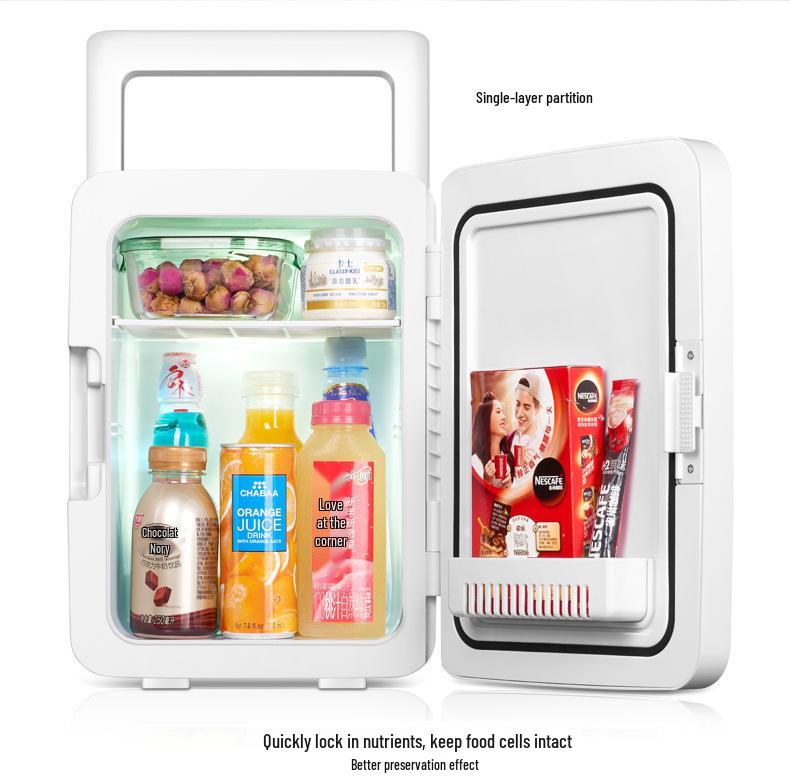 Somete 10L Mini Fridge: Compact Refrigerator for Dorm, Cosmetics, & Breast Milk Storage
