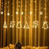 Elk Bell String Light LED Christmas Decor for Home Hanging Garland Christmas Tree Decor Ornament  Xmas Gift New Year