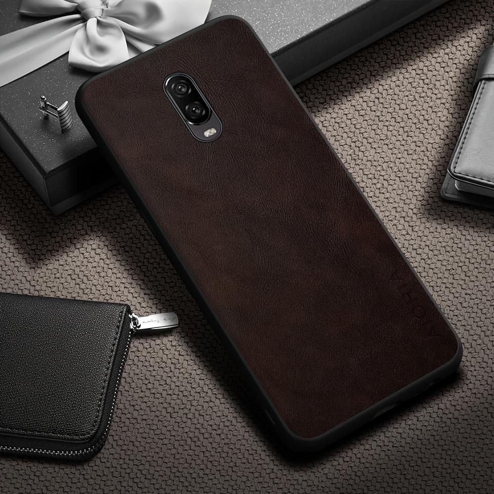 Phone Case - Luxury Retro Faux Leather Phone Case for Oneplus 9 8 7 6 Pro 9R 9RT 9 US 6T 8T 7T Pro Matte Soft Bumper Hard Back Cover Fashion Case