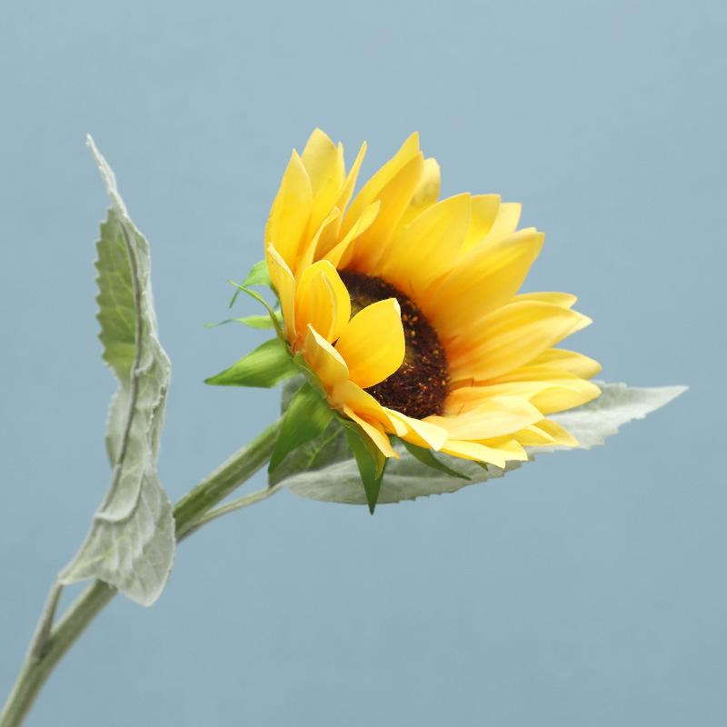 

Moisturizing sunflower simulation flower living room dining table ornament decoration fake flower ornament photography props hand holding bouquet жёлтый