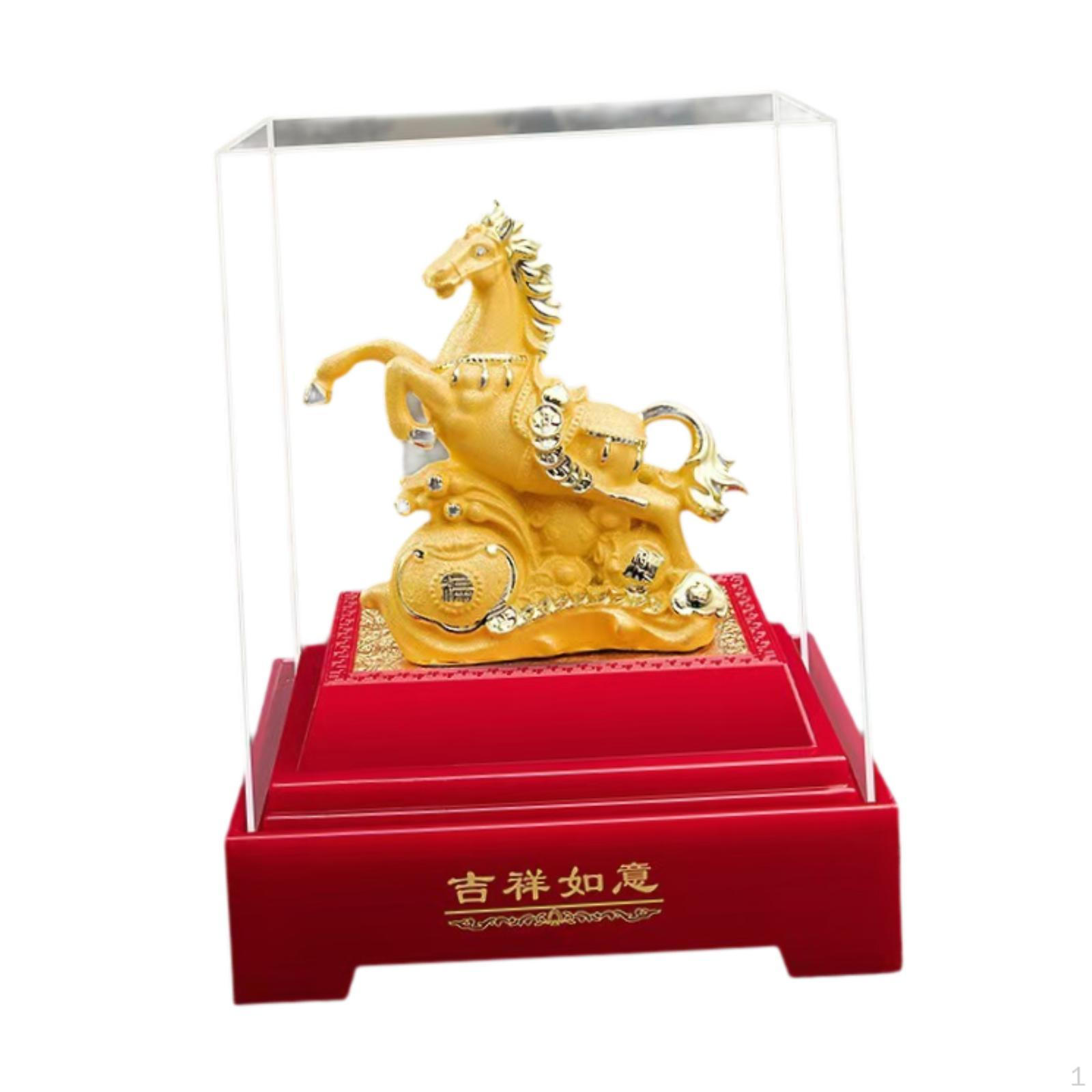 

Horse Statue, Decorative Animal Figure, Feng Shui, Wealth, Modern Art, Resin, Desk Ornament, A