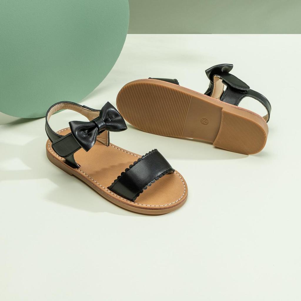Girls' Summer Beach Bow Sandals - Versatile Open-Toe Princess Shoes