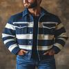 New 2026 Plaid Pattern 3D Printed Men's Regular Fit Double Pocket Jacket Coat