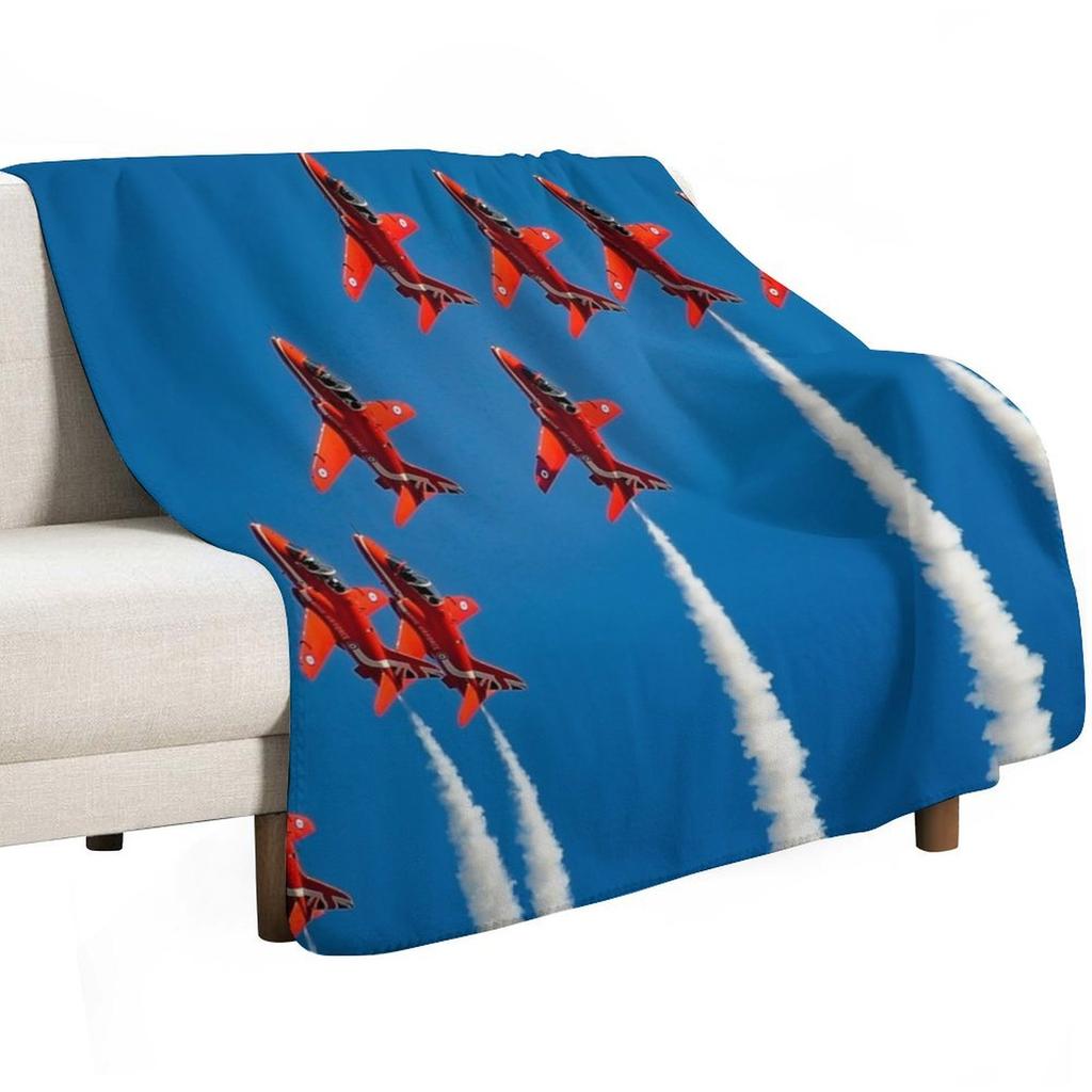 Red Arrows Throw Blanket Multi Use Warm Blanket for Living Room Bedroom