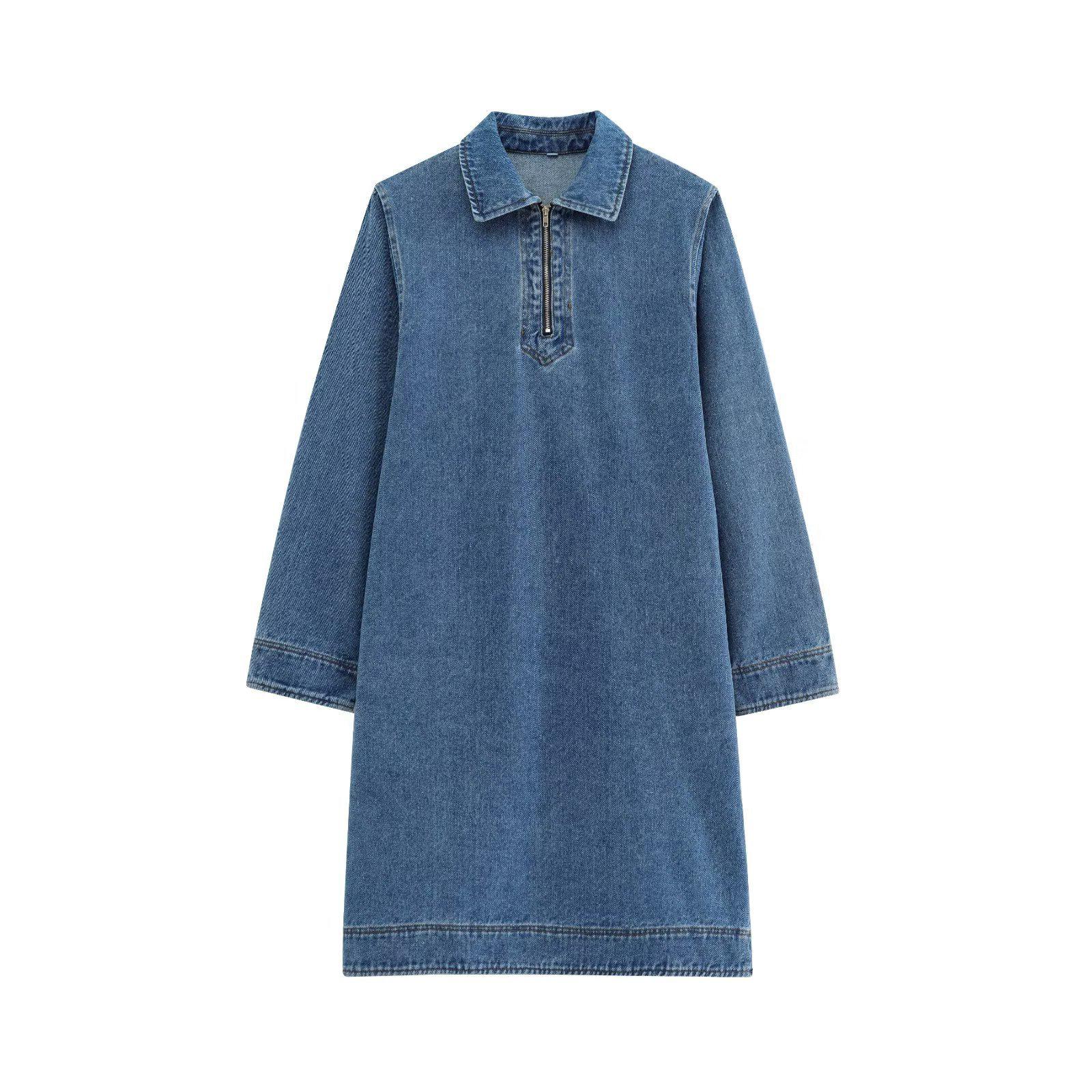 

Women s Spring/Summer Commuter Denim Dress Large синій