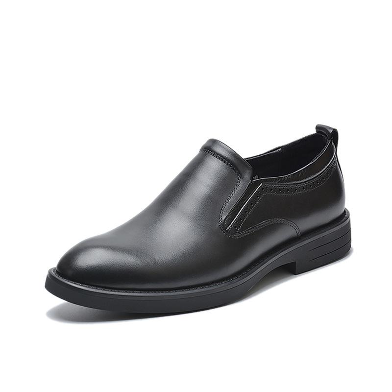 

Men s Genuine Leather Thick-Soled Formal Brogue Shoes Size 39