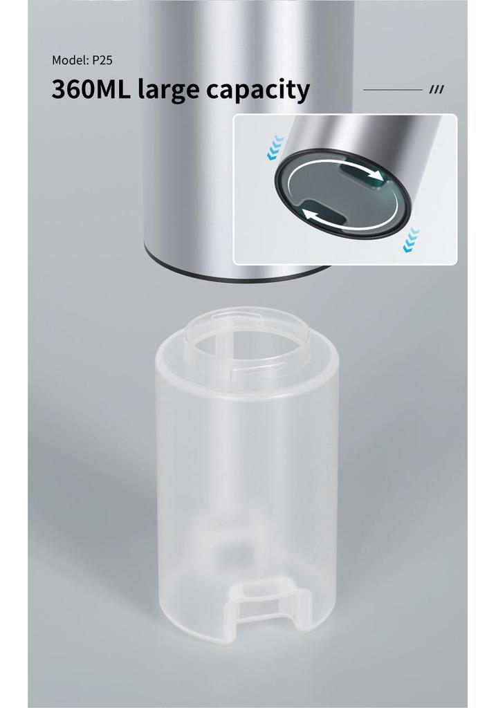 Dispenser Automatico di Sapone P25 da Parete in Acciaio Inossidabile con Display Digitale