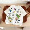 Summer Clothing Printed Cartoon Car T-Shirt Top Short Sleeve Children's Round Neck Clothing