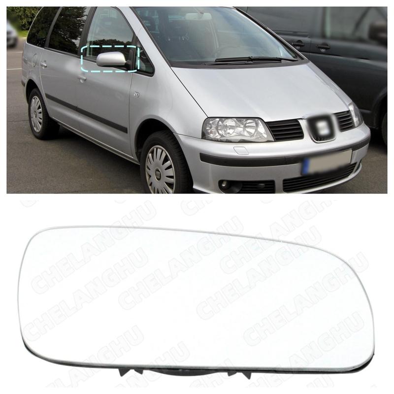 

Правая сторона для Seat Alhambra 1997 1998 1999 2000 2001 2002 2003 2004 2005 2006 2007 2008 2009 2010 Зеркальное стекло с подогревом в стиле автомобиля