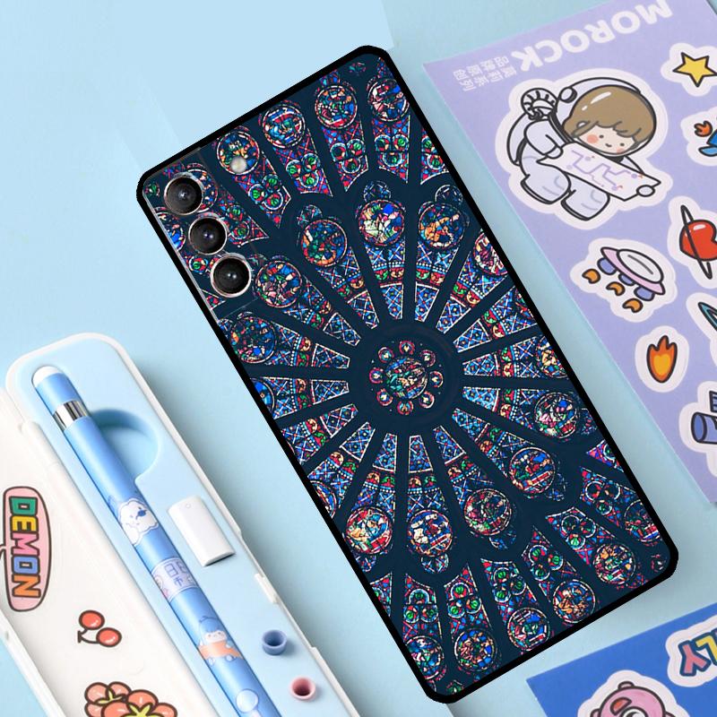 

Церковь Сент-Шапель витражный чехол для Samsung Galaxy S23 S21 S20 FE S22 Plus Note 20 Ultra Note 10 S8 S9 S10 Plus чехол Galaxy S22 Plus