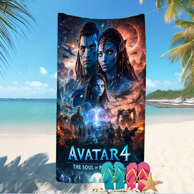Beach Towel with Avatar Pattern - Soft,absorbent,machine Washable Lightweight&Modern,swimming,Travel Essentials