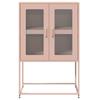 Highboard Pink 68 x 39 x 107 cm Steel