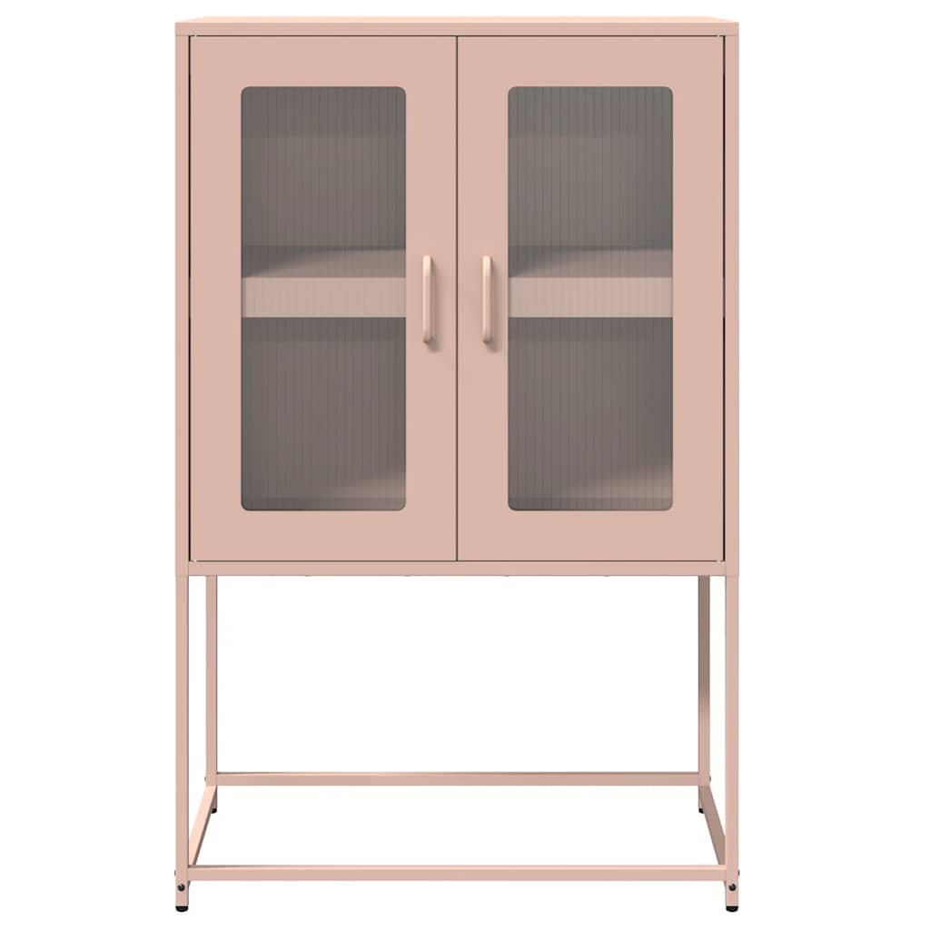 Highboard Pink 68 x 39 x 107 cm Steel