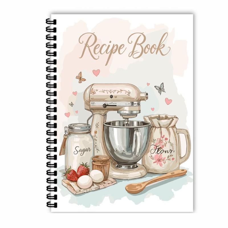 A5 Spiral Personalized Recipe Notebook - Handmade Kitchen Diary