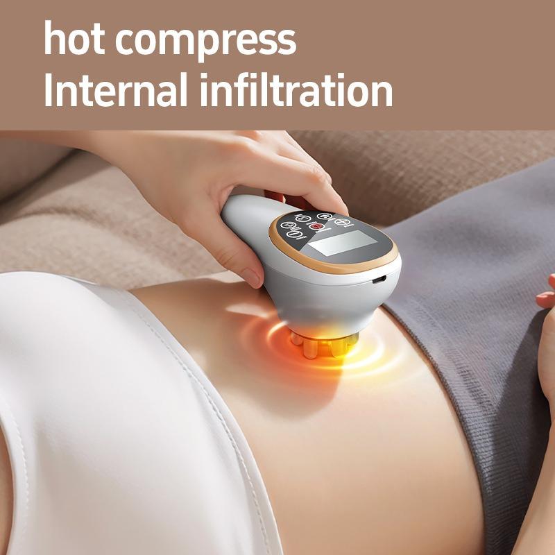 Electric Negative Pressure EMS Heating Body Sculpting Liposuction Instrument Scraping Instrument Fat Pusher Massager Handheld Beauty Instrument