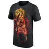Heren Zwart Roman Reigns Aura Cartoon T-shirt 3D Geprint Zomer Buiten Sportshirt Modieuze Dagelijkse Casual Topjes met Korte Mouwen