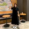 Plus Size Women Dress Summer Loose Short Sleeve Silky Slim Dress Age Reducing A-Line Dress Female