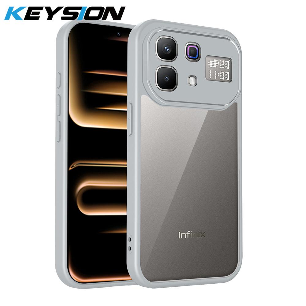 KEYSION Transparent Phone Case for Infinix Note 60 Pro 5G Soft Silicone+PC Clear Shockproof Phone Cover for Infinix Note 60 5G