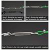 4pcs Stainless Steel OC Type Open Body Turnbuckles Wire Rope Tensioner Locking Accessories