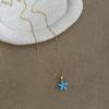 Retro Geometric Flower Pearl Necklace: Stylish Statement Collarbone Chain