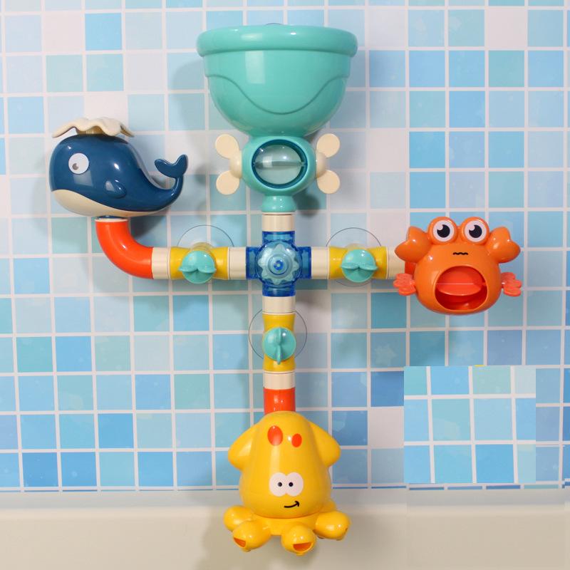 Cross-border Dinosaur Water Spray Spinner Toy for Infants & Toddlers - Fun Bath & Shower Play